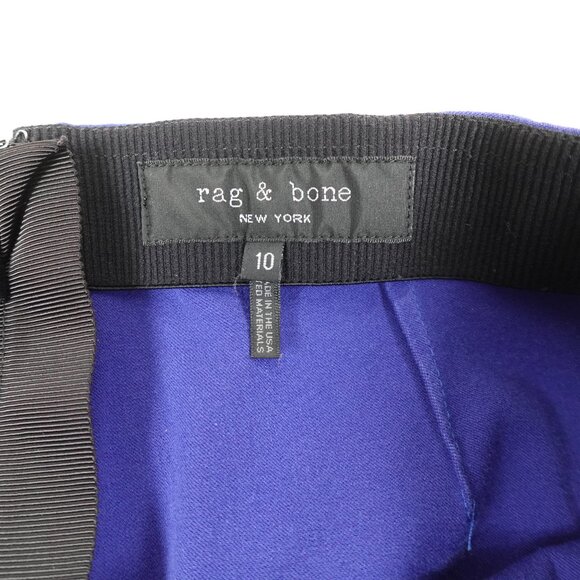 rag & bone Simone Slim Stretch Zipper Pants Electric Blue Women's 10 - Picture 2 of 10